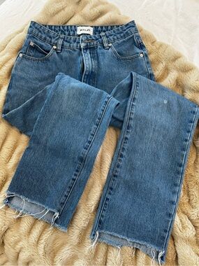 ROLLA'S Blue High-Rise Straight Leg Jeans